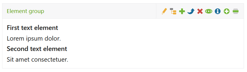 Element group content element