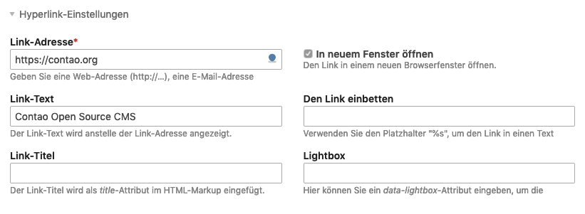 Einen Hyperlink anlegen