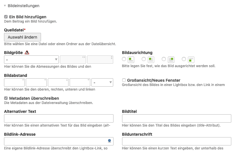 Einer FAQ ein Bild hinzufügen