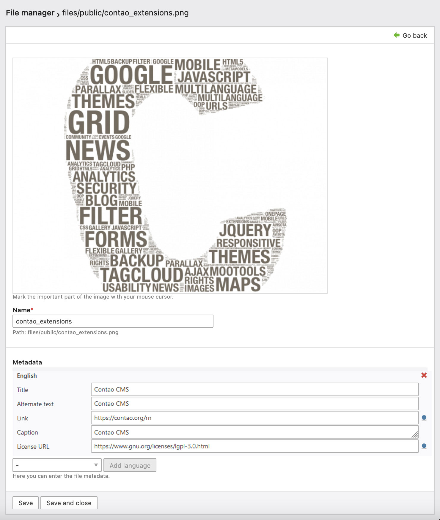 Maintaining the metadata